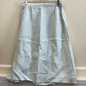 Flax Linen women’s small Soft Cream a-line skirt